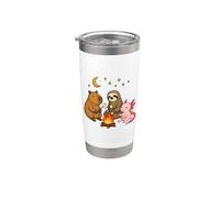 Cute Capybara Sloth Axolotl Campfire Camping Stainless Steel Insulated Tumbler