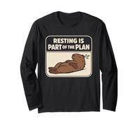 Cute Capybara Stress Relief No Stress Chill Life Relaxing Long Sleeve T-Shirt