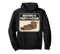 Cute Capybara Stress Relief No Stress Chill Life Relaxing Pullover Hoodie