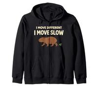 Cute Capybara Stress Relief No Stress Chill Life Relaxing Zip Hoodie