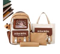 Cute Capybara Things Set - Cute Bookbag Pencil Case with Large Capacity, Cartoon School Bag Backpack Set, Heavy Duty Nylon Shoulder Bag, Durable Backpack, Heavy Duty, b, see description, See