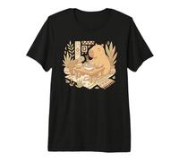 Cute Capybara Turtle Friends Sharing Japanese Ramen Noodles Premium T-Shirt