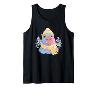 Cute Capybara Winter Portrait Animal Lover Graphic Pastel Tank Top