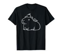 Cute Capybara with Bird Calm Unbothered Animal Lover T-Shirt