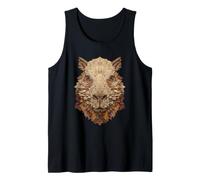 Cute Capybara with Fall Leaves Artistic Autumn Animal Art Tank Top