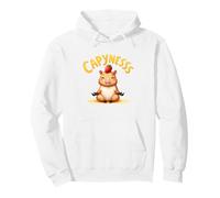 Cute Capybara with Strawberry Illustration Pullover Hoodie