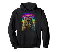 Cute Capybara with Sunglasses and Iced Coffee Beach Summer Pullover Hoodie