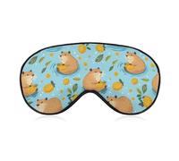 Cute Capybaras Cute Sleep Mask for Women Men Light Blocking Eye Shade Cover with Adjustable Elastic Strap