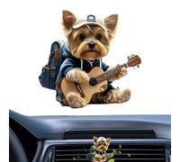 Cute Car Air Freshener For Dogs - Flat Acrylic Vent Clip Outlet Clamp, Animal Aromatherapy Diffuser for SUV RV Sedan, Anti-Slip Secure Grip Design | Pair