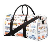 Cute Car Airplane Travel Duffle Bag for Women Men Girls Boys Weekend Overnight Bags 22.7 L Tote Cabin Luggage Bag for Sports Gym Yoga