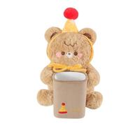 Cute Car Box and Waste Bin, Cartoon Plush Car Holder for S and Waste Bin, Paper Dispenser Box, Vehicle Interior Accessory for Automotive, SUV, Truck, Sedan Organisation