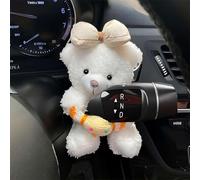 Cute Car Decoration Bear, Wiper Shift Handle Decorative Doll, for Windshield Wiper Gear Lever Wipers Shift Grip Ornament, Personality Car Plush Doll Decoration, Creative Gift Cars Accessories