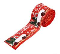 Cute Car Design on a 5M Long Wire Edged Christmas Decoration Ribbon for Creative Uses (A)