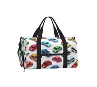 Cute Car Gym Bag for Men Women, Truck Weekend Travel Duffle Bag with Shoe Compartment,Water-Resistant Sport Overnight Tote Dance Yoga Carry On Holdall