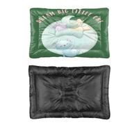 Cute Car Star Moon Green Dog Bed, Dog Mat Scruffs Bed Non Slip Bottom Flat Washable Medium Multi Scenario Large Furniture Gift Printed Large Crate 60 X 45 cm