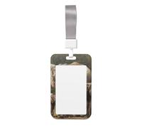 Cute Card Badge Holder - Elephant Family Print Stylish Vertical ID Card Name Badge Holder