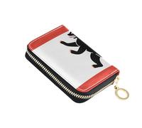 Cute Card Holder RFID Blocking Leather Women Wallet Small Coin Purse Pouch with Zipper Berlin Civil Flag