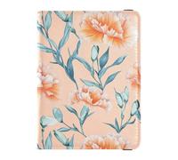 Cute Carnation Peach Passport and Vaccine Card Wallet Combo Travel Documents Organizer Protector Passport Holder for Men and Women Waterproof