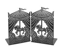 Cute Carousel Horse Bookends Metal Book Ends for Kids,Carousel Horse Book Ends Boys Girl Bookends Office School Decoration Bookshelf Book Organizer for Christmas Birthday Teacher Study Gift
