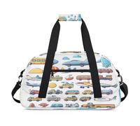 Cute Cars Airplane Duffel Bags for Women Men Kids Girls Boys Overnight Weekender Travel Bag 24L Sport Gym Duffel Bag Practice Tote Carry Bag