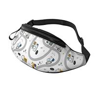 Cute Cars Crossbody Bag Runner Small Hip Pouch Bum Bag Running Waistpack Bumbag Beltbag Sport Slim Fashionable for Jogging Hiking Woman