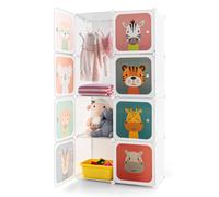 Cute Carton Dresser Children's Storage Organizer 8-Cube Baby Closet