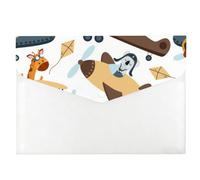 Cute Cartoon Aeroplanes Folder, Folders A4, A4 Expanding File Folder, School Stuff File Wallets, Document with Snap Button, Document Bag for School Office Home Travel
