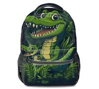 Cute Cartoon Alligator Print Backpack: Kids Bookbag, 3D Animal Pattern, Lightweight Durable School Backpack for Kindergarten Elementary School (print 2)