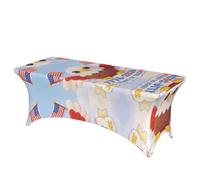 Cute cartoon American bald eagle (3) Decorative Tablecloth Protector for Wedding, Banquet & Parties6FT Spandex Rectangle Tablecloths, Stretch Washable Table Cloth Wrinkle Free Patio Table Cover