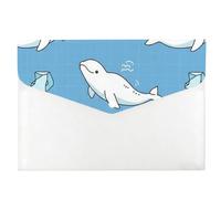 Cute Cartoon Animal A4 Folder, Folders A4, Document Folder, School Stuff Pockets Plastic Wallet, File with Snap Button, Plastic Pockets for School Office Home Travel