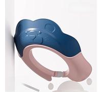 Cute Cartoon Animal Baby Shower Cap, Waterproof Silicone Bath Hat for 1-3 Years Old Toddlers, Soft Adjustable Head Cover to Prevent Water from Entering Eyes, Blue