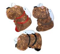 Cute Cartoon Animal Hair Claw Set | 3 Piece Acrylic Hair Accessory with Non-Slip Spring Handle, 8 x 5 x 3 cm, Funny Decorative Hair Clips, Mixed Colours, Black, Red, Everyday Hair Clips