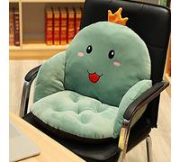 Cute Cartoon Animal Shape Seat Cushion with Lumbar Support Anti-slip Plush Chair Pad Sofa Cushion Back Support Armchair Pad Thicken Floor Reading Seat Pad Mat Backrest Pillow for Office Car Wheelchair