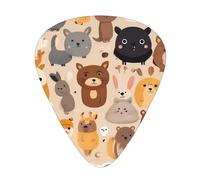 Cute cartoon animals Durable guitar picks - three thicknesses of thin, medium and thick are available, suitable for guitar, bass, electric guitar and ukulele