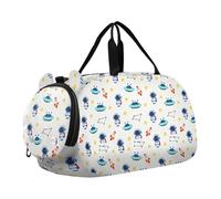 Cute Cartoon Astronaut Kids Cute Gym Bag with Shoes Compartment Multifunctional Overnight Weekender Carry On Travel Bag for Beach Swim Bags Pool Sports bolso de viaje para hombre