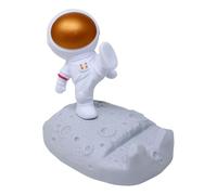 Cute Cartoon Astronaut Phone Stand 1 Piece, Cool Space Theme Design Desktop Holder Compatible with Smartphones Tablets iPad, Office Desk Accessory