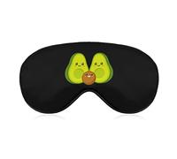 Cute Cartoon Avocado Family Eye Mask with Adjustable Strap for Men and Women Night Sleeping Travel Nap