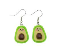 Cute Cartoon Avocado-Shaped Resin Drop Earrings - Delicate, Fun, and Quirky Party Accessory