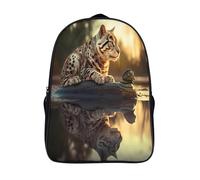 cute cartoon bag 3d prints animal two compartment casual daypack cool wild cat resting school backpack with side mesh pouch-16,sturdy travel rucksack camping trips hiking