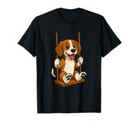 Cute Cartoon Beagle on a Swing T-Shirt