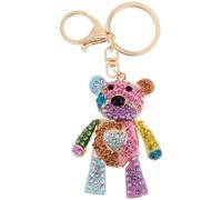 Cute Cartoon Bear Metal Keychain Pendant for Bags and Backpacks Aesthetic Key Chain Decoration for Women Party Favors Lightweight and Durable Design