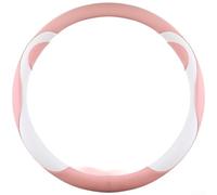 Cute Cartoon Bear Steering Wheel Cover for 38cm Round D Shape Soft Plush Anti-Slip Breathable Car Interior Accessory for Women Girls Fit Multiple Colors(Pink-A)