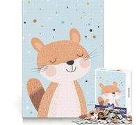 Cute Cartoon Beaver Illustration 1000 Pieces Jigsaws Adults Puzzles Gifts Reason Skill Nice Thick Happy Challenge Fine Art (38x52cm)