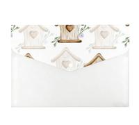 Cute Cartoon Bird Houses Plastic Folders, Expanding File Folders A4, Expandable Folder, Student Nurse Essentials Plastic Wallet, File A4 with Snap Button, Bag for School Office Home Travel