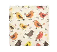 Cute Cartoon Birds Camera Wrap Cloth, Squares Magic Self-Adhesive Cloth for Lens Camera Anti-Scratch Lens Protector Makeup Wrap Cloth Bag 17.7" x 17.7"