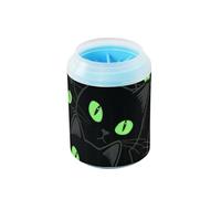 Cute Cartoon Black Cat Happy Halloween Portable Pet Foot Cleaner with Soft Massage Brush Feet Cleaning Kit for Small Medium Large Breed Dogs, Cats regalo para perros