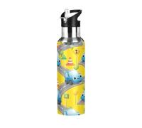 Cute Cartoon Blue Cars Eyes Stainless Steel Water Bottle 20 Oz, BPA-Free Sports Water Bottle Leakproof Water Bottles