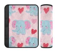 Cute Cartoon Blue Elephant 2 pcs seat Belt Pads Release Stress to Your Neck and Shoulders for Truck Protector para cinturón de carro