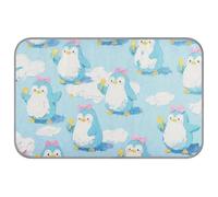 Cute Cartoon Blue Penguin Summer dog cooling mat gel Self Cooling blanket for cats for chihuahua outdoor manta refrescante para perro M