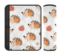 Cute Cartoon Brown Hedgehog 2 pcs Shoulder Strap Protects Your Neck and Shoulders for Sedan forro para cinturon de seguridad